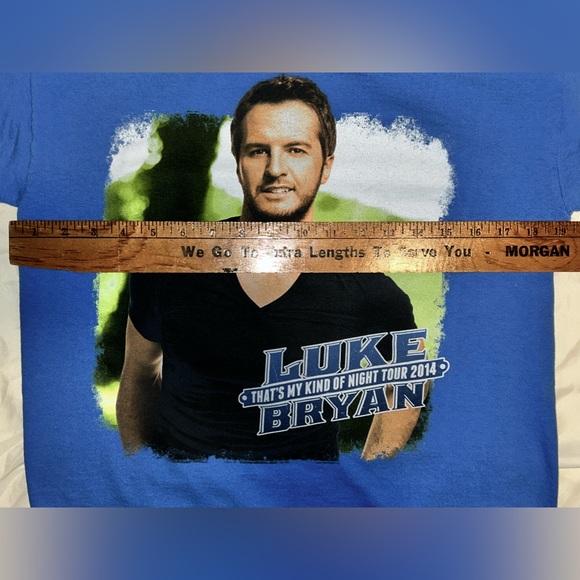 Luke Bryan - That's My Kind Of Night Tour 2014 Adult Medium Gildan T Shirt Blue - Picture 5 of 8